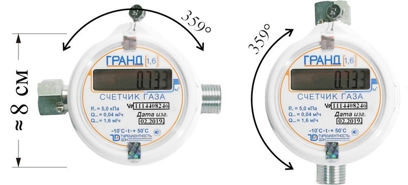 Счетчик газа малогабаритный Гранд-1,6  - фото